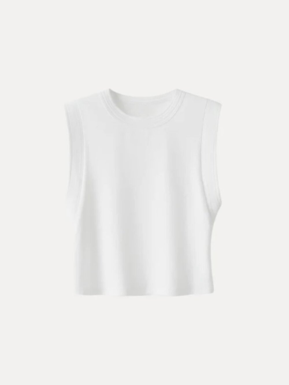 OGL Soft Cotton Lyocell Cropped Wide Shoulder Tank - Picture 2 of 2
